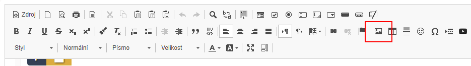 Nástroj pro přidání obrázku do textu